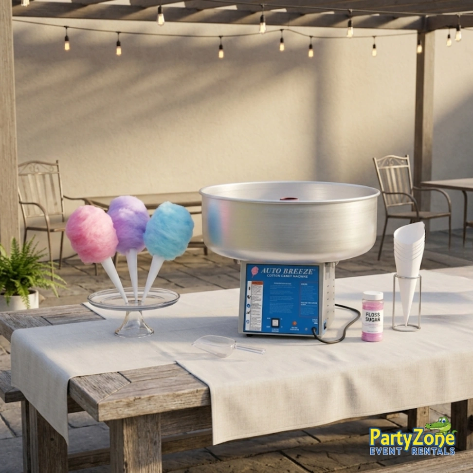 Cotton candy machine rental for Gretna LA school fairs, church festivals, and birthday parties