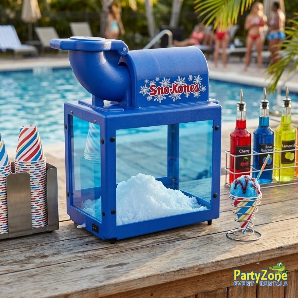 Sno Kone snowball machine rental for Gretna LA summer birthdays and church picnics